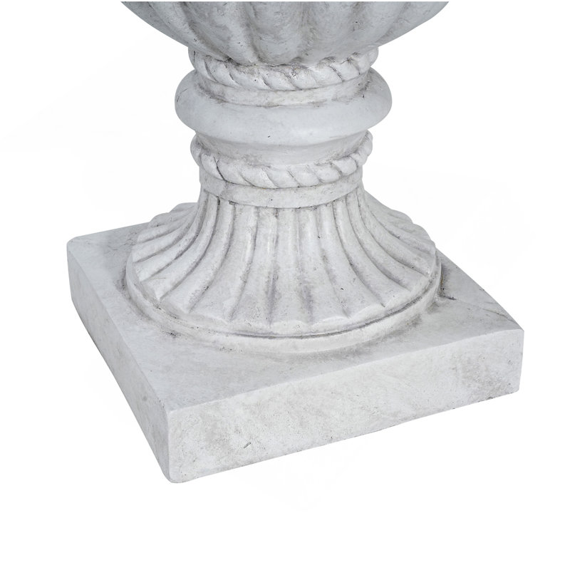 Urne de jardin pour l'extérieur, blanc antique, Blanc antique
