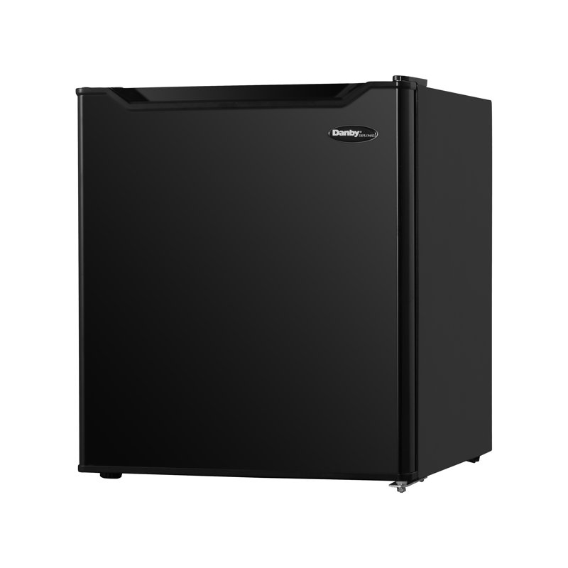 Black Compact Energy Star Mini Fridge with Reversible Door