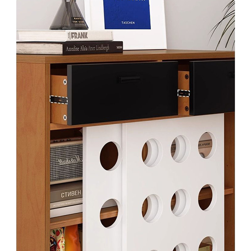 Vitrine de rangement rétro Four Grid, Blanc, H 31,5 po x l 39,37 po x P 15,75 po
