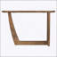 Alamitos Brown Oval Solid Mango Wood Entryway Console Table with Unique L-Shaped Legs for Modern Interiors