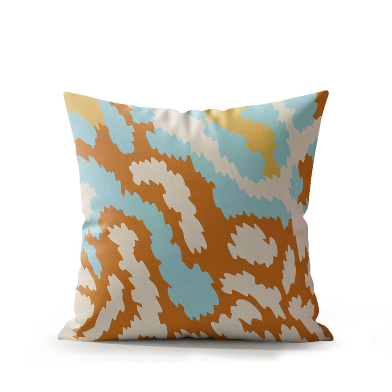 Coussin intérieur en faux suède Misio, 20 x 20, Tangerine Twist