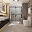 Porte de douche coulissante double sans cadre l 48 po x H 76 po-84790881