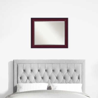 Jermall Solid Wood Rectangle Wall Mirror