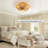 19 Inch Caged Ceiling Fan With Light,6 Speeds For Bedroom, Living Room