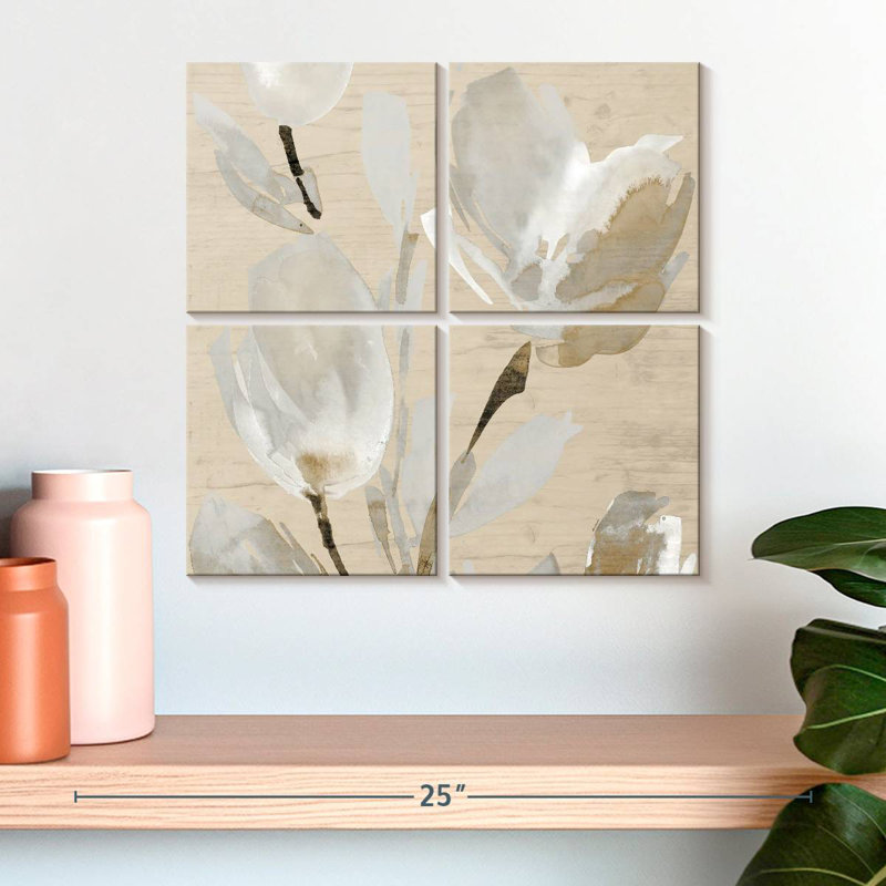 Neutral Tulips II, 18" H x 18" W