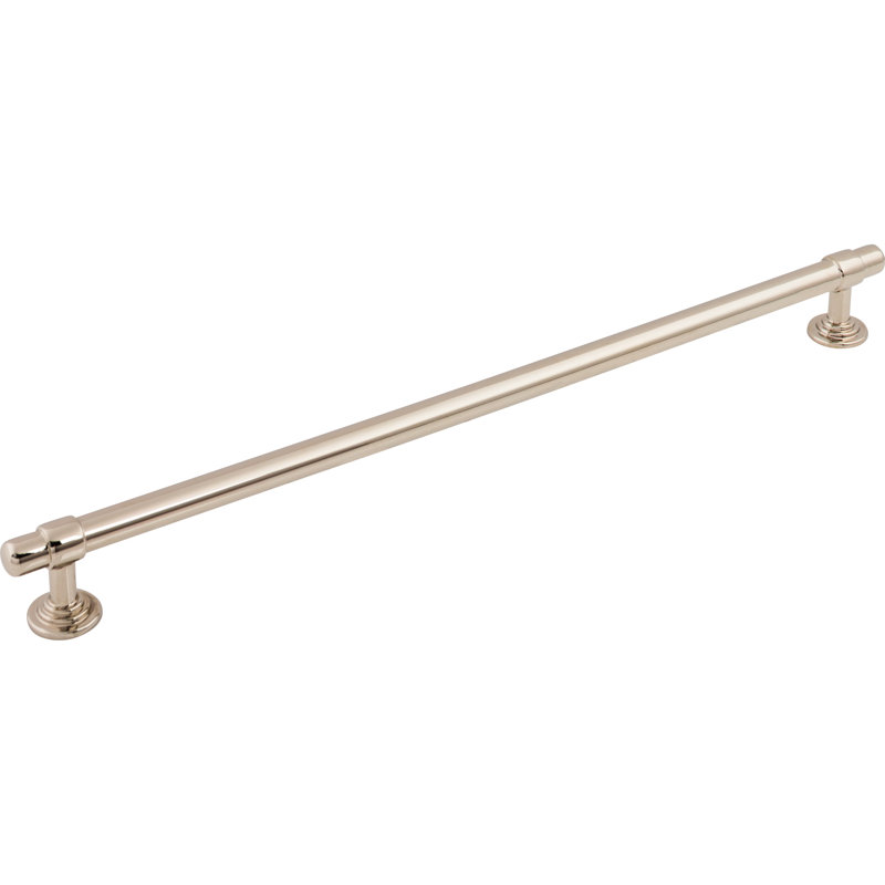 Ellis Bar Pull, Polished Nickel, 12" Center to Center