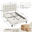 Size Modern Upholstered Bed Frame with Adjustable Square Tufted Headboard-93363909-133569192