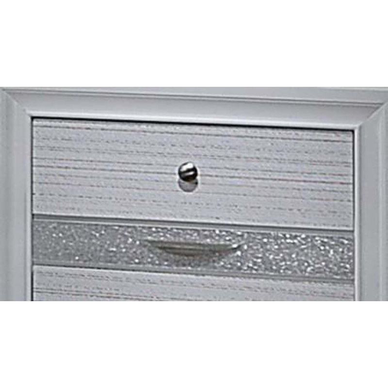 Table de chevet 2 tiroirs Traditional en bois blanc