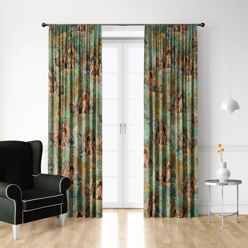 Semi Sheer Curtain Pair, 40" W x 61" L