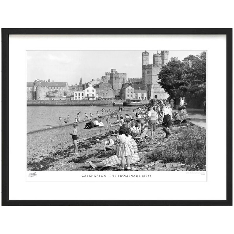 Caernarfon, The Promenade C1955 - Single Picture Frame Print, 28cm H x 36cm W x 2.3cm D