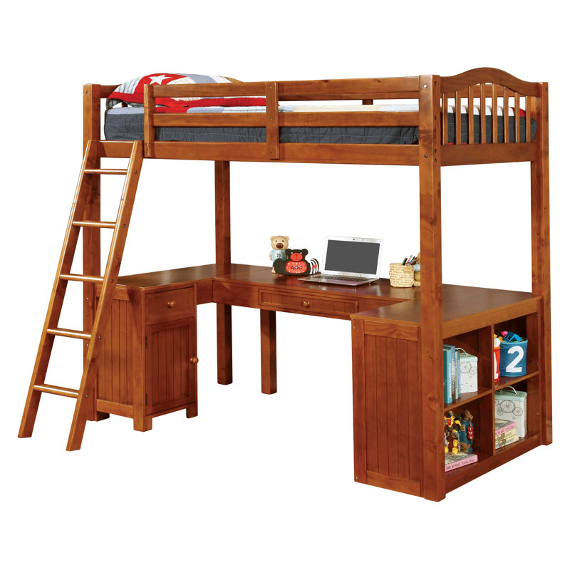 Kids Twin Loft Bed, Espresso