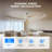 52 Inch Ceiling Fan With Led Night Light High Air Volume White with Oak-340626003