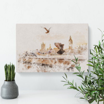 Pigeons - Wrapped Canvas