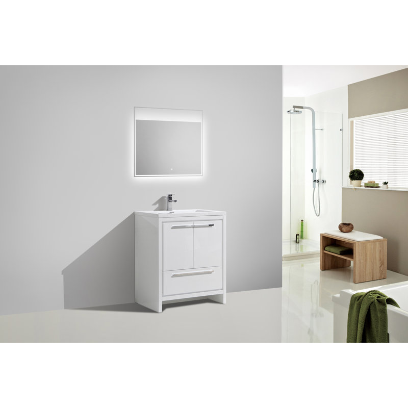 Lefebvre 29.5" Single Bathroom Vanity Set, Gloss White