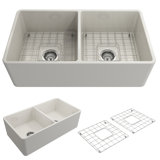 33'' L Farmhouse Double Basin Kitchen Sink