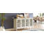 Buffet 60 "avec sculptures florales avec pieds en bois massif et poignées en laiton antique et tablettes réglables-1520829053