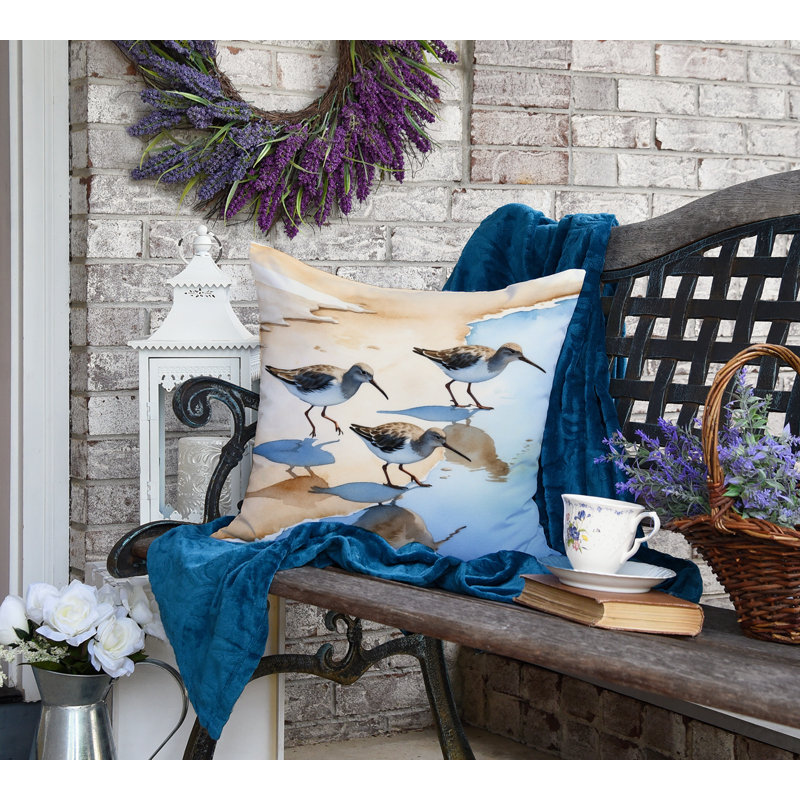 Coussin Sandpipers, Carré 18 po