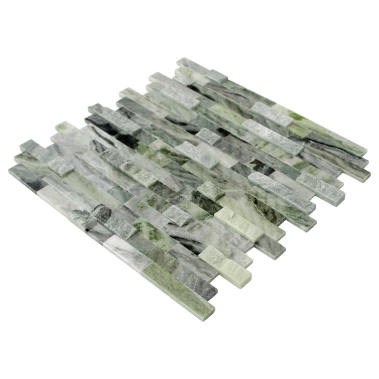 3D 11" x 12" Natural Stone Peel & Stick Mosaic Tile