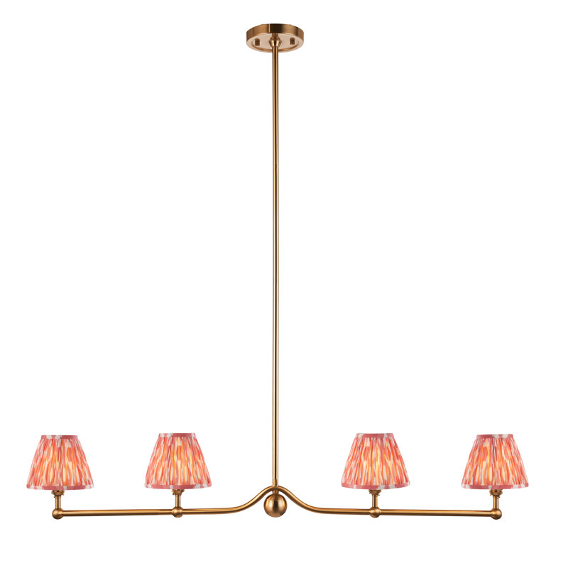 Santiago 4 - Light Kitchen Island Chandelier, Pink