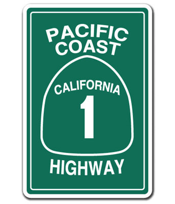 Pacific Coast Highway California Decal