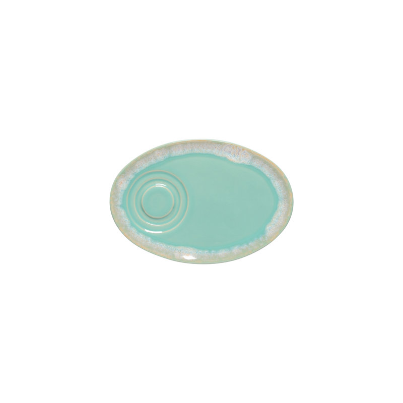 Grespresso Handmade Stoneware Saucer, Aqua