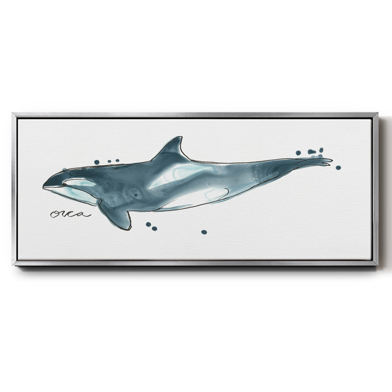 Whale IV- Framed Canvas