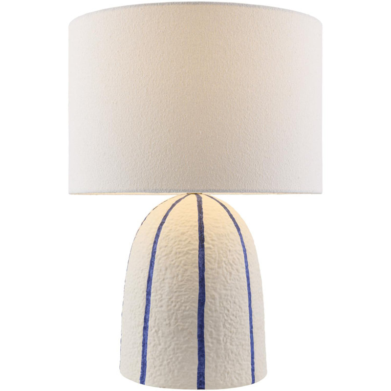 Lampe de table Gwendol, Beige / bleu foncé