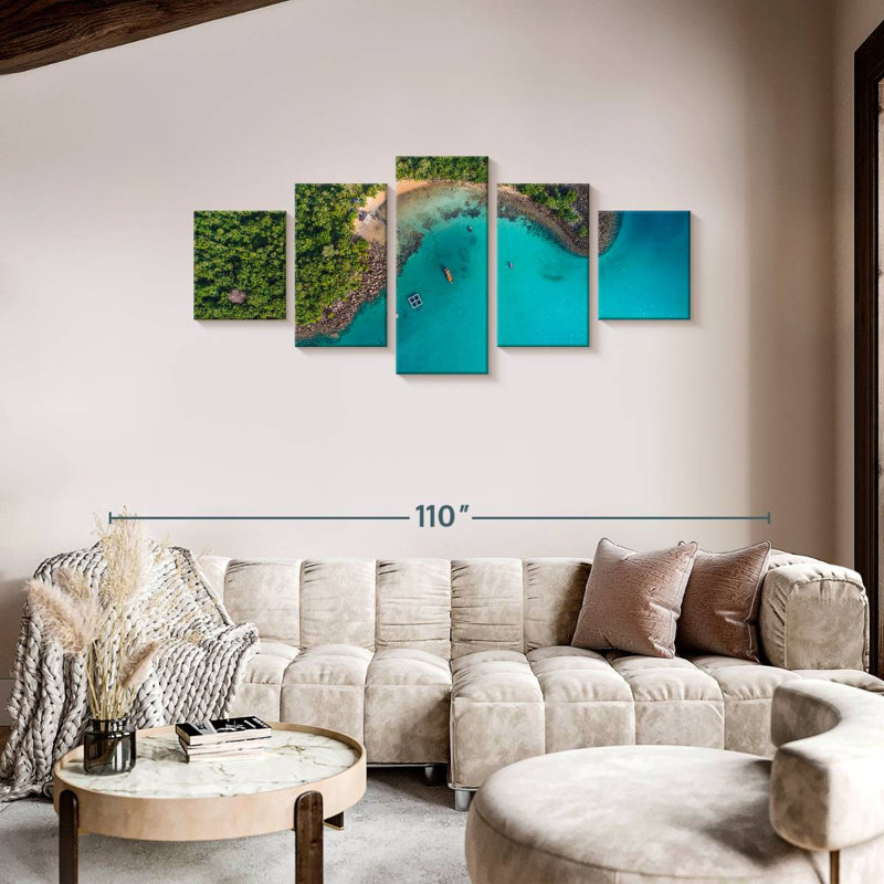 Caribbean Island Forest, 36" H x 80" W