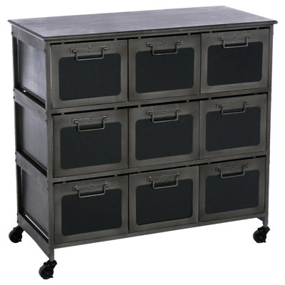 Tamalpais Iron 89 cm W Chest of 9 Drawers