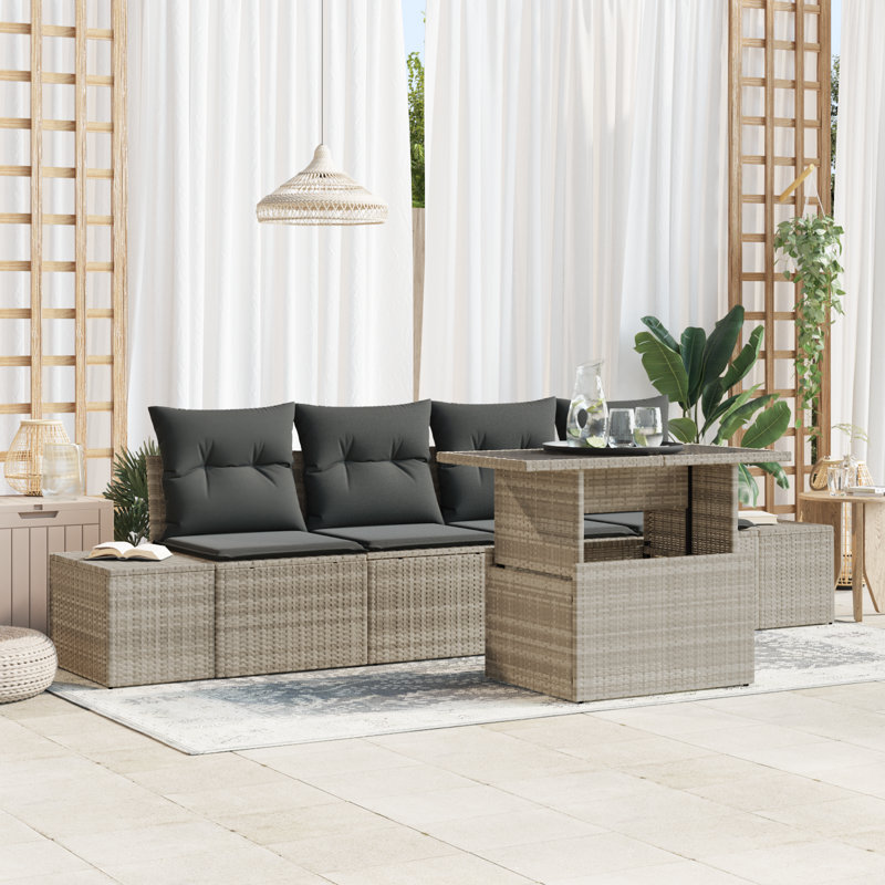 294cm Wide Patio Sofa with Cushions