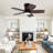 32''Deck Blades Flush Mount dimmable Ceiling Fan with Lights and Remote Control 