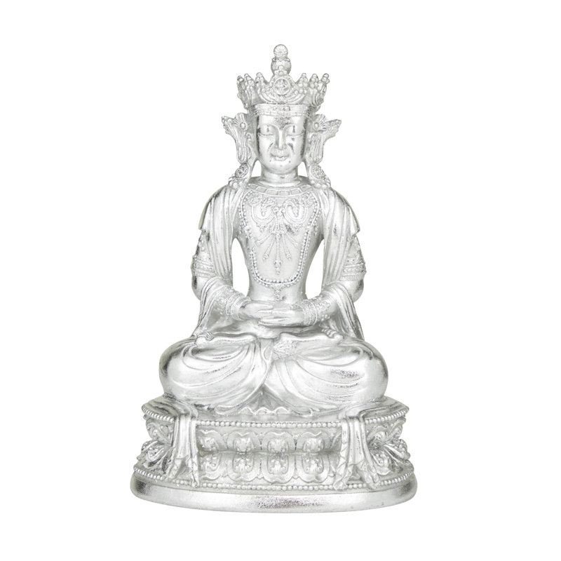 Statue de Bouddha en résine, H 11,9 po x l 7,6 po x P 5,1 po
