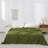 Linen Cotton Flat Sheet(Forest Green,Full)-127119710-127119709