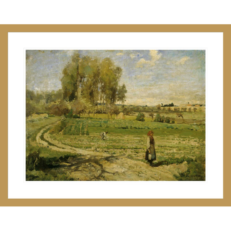 «Giverny» par Camille Pissarro, impression giclée sur cadre, H 23,26 po x l 29,5 po