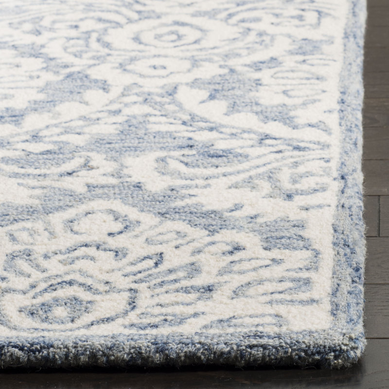 Tansy Hand Tufted Wool Damask Rug, Runner 2'-3 x 20'