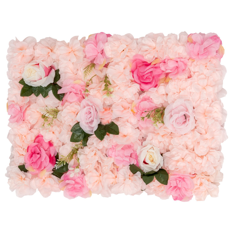 6PCS Artificial Flower Panels For Party Wedding Decor, Pale Pink