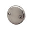 14" 17 Gauge Brass Tip-Toe Bathtub Leg Drain Assembly with 2-Hole Overflow - Fully Finished-37404818
