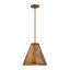 Suspension simple industrielle en bronze antique de 15 pouces