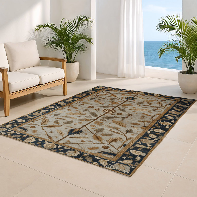 Tapis turc intérieur et extérieur gris, Rectangulaire 2 pi x 3 pi
