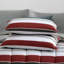 Ensemble d'édredon pour lit double Monbix - Ensemble de lit dans un sac 7 pièces, ensemble de literie à rayures rouges et noires, ensemble de lit d'édredon toutes saisons avec draps, taies d'oreiller et taies décoratives-123766573-123766569