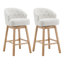 Ensemble de 2 tabourets de comptoir pivotants de 33,25 po, avec tabourets de bar à hauteur de comptoir avec structure en bois d'hévéa massif, dossier, repose-pieds, tabourets de bar sans accoudoir pour bar personnel, comptoir de cuisine