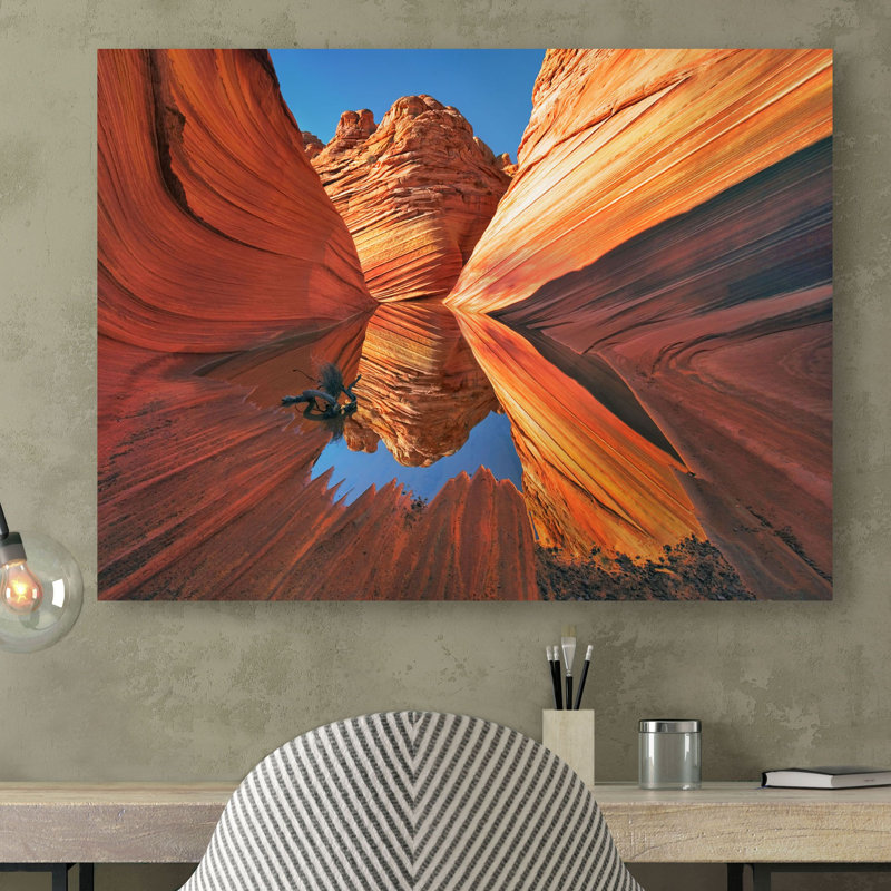 The Wave In Vermillion Cliffs, Arizona by Frank Krahmer - Wrapped Canvas Print, 70cm H x 100cm W x 4cm D