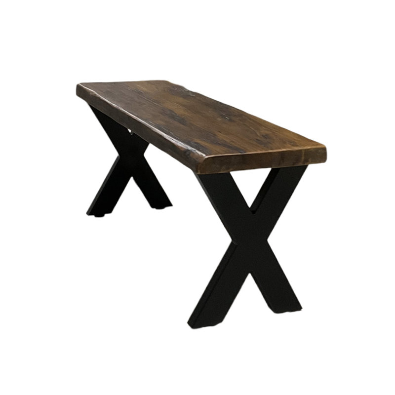 Dessus de banc en bois massif récupéré, H 2 po x l 48 po x P 15 po