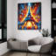  «Eiffel Tower Abstract» par Rey Klimt, art mural en verre acrylique, 36 po x 36 po-1472138430
