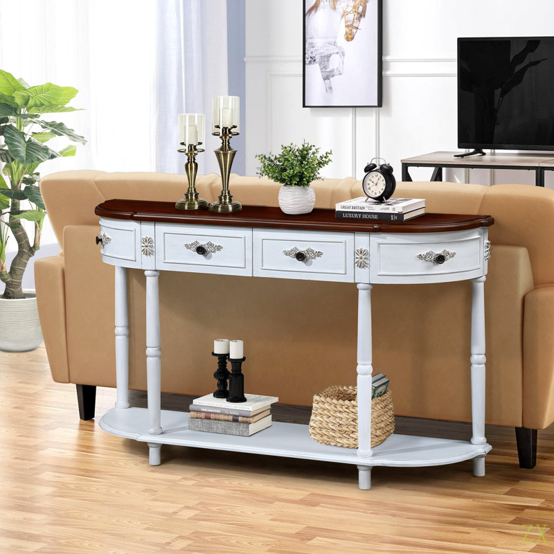 Console Retro Retro, Brun, Blanc antique