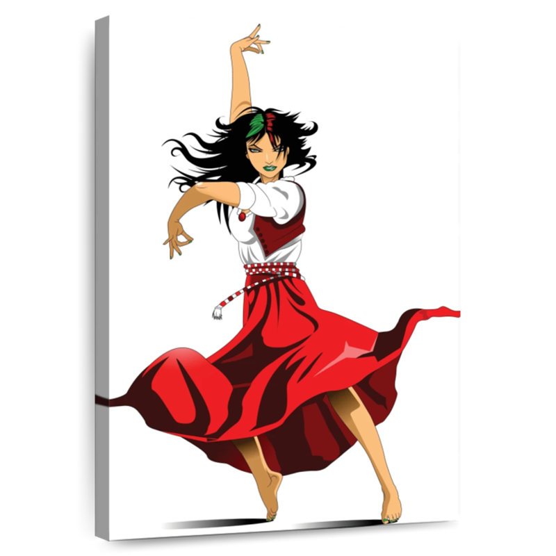 Flamenco Enn Gypsy Girl, H 39 po x l 26 po