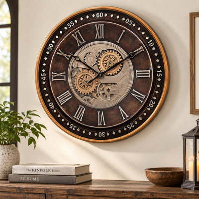 24 Inch Large Moving Gear Wall Clock