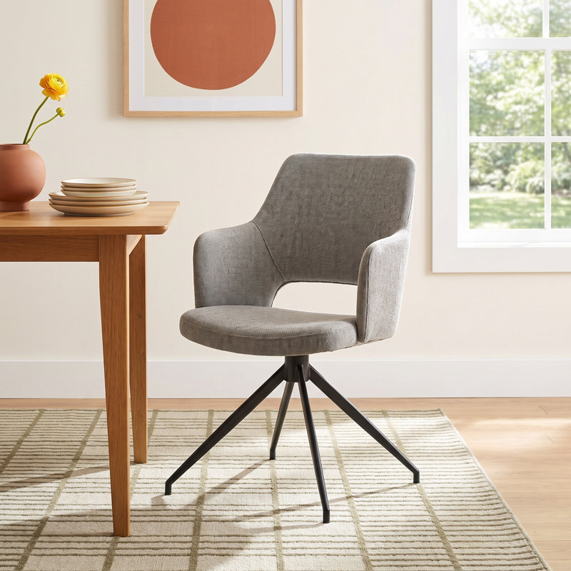 Shelter Upholstered Dining Chair, Charcoal Gray