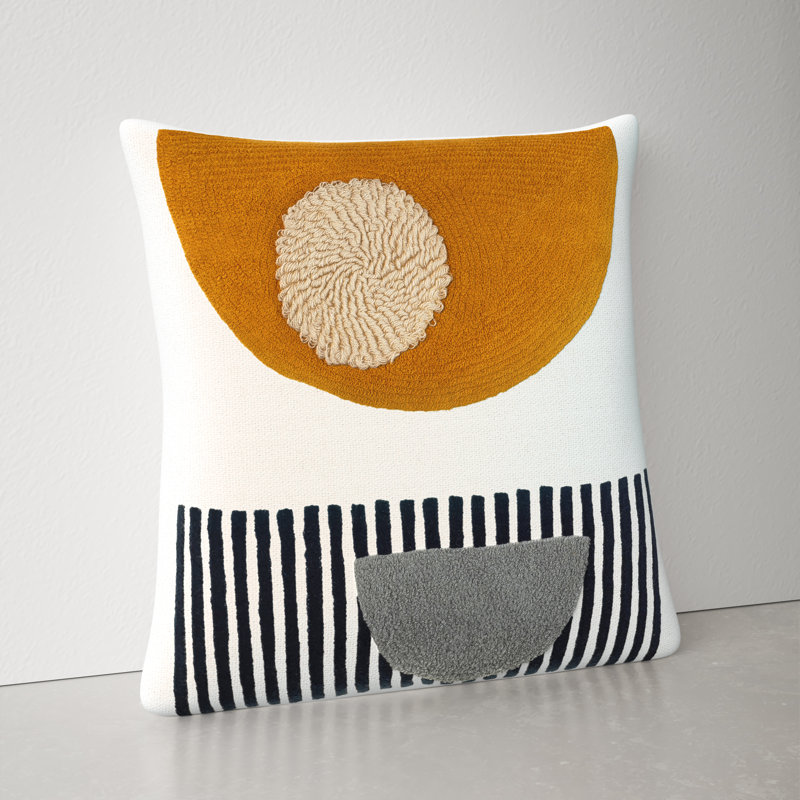 Fulbourn Square Cotton Pillow Cover & Insert, Polyester/Polyfill