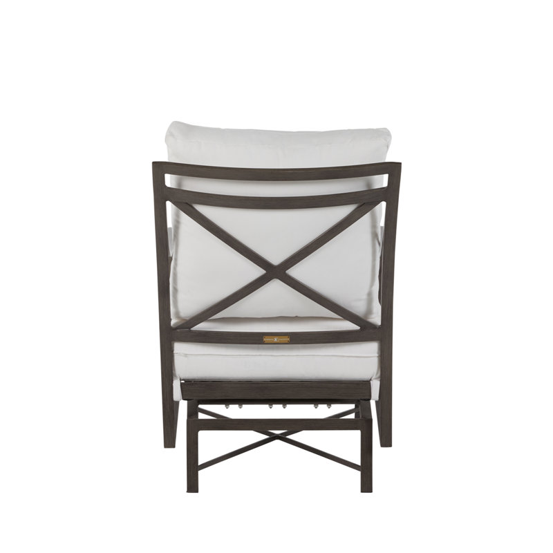 Monaco Patio Chair with Cushions, No Welt + Standard Fill, Linen Forest, Slate Gray